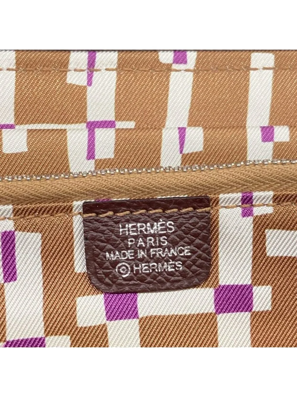 Hermes Wallet Azap Long Silk Dark Brown Zip Around